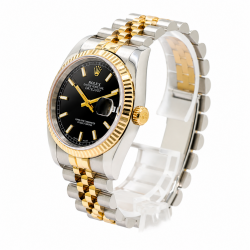 Rolex Datejust 36MM 116233 Two-Tone Black Dial Watch